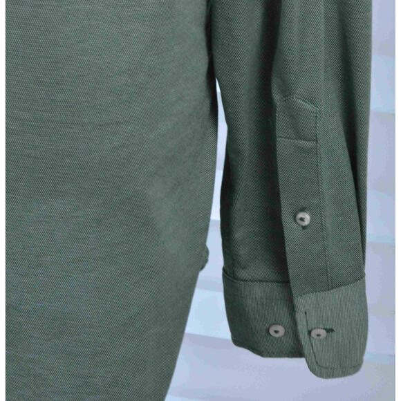 David Donahue Mens Shirt Fusion 17.5 XL Green 100% Cotton - Picture 6 of 9